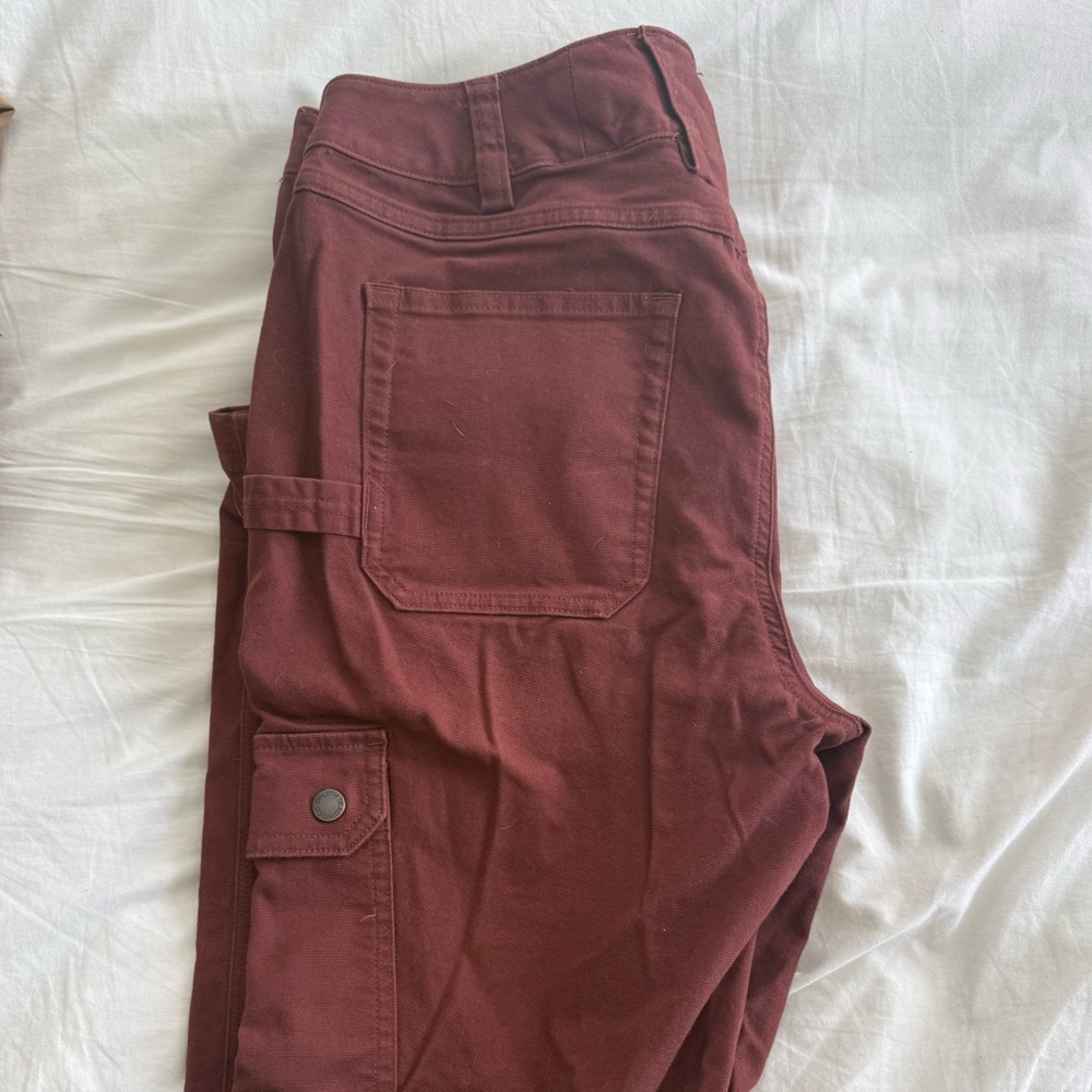 Womens Burgundy Cargo Pants Duluth - Picture 2 of 7